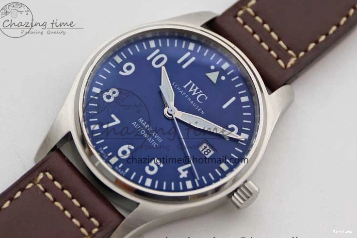 MIROTIME 0724 Mark XVIII IW327010 SS M+F 1:1 Best Edition Blue Dial on Brown Leather Strap A Resilient 7051